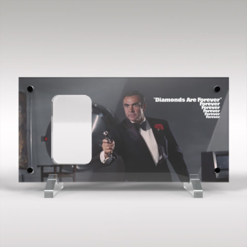 James Bond No Diamonds are Forever 1oz Ingot Acrylic Display