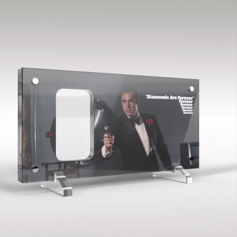 James Bond No Diamonds are Forever 1oz Ingot Acrylic Display - Image 2