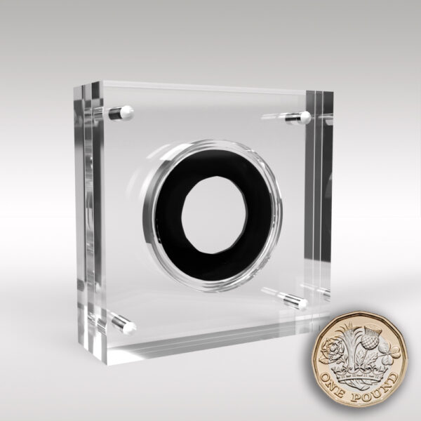 £1 12 Sided 23.43mm Pound Royal Mint Coin Acrylic Coin Display Case Holder