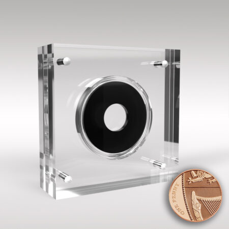 1p 20.3mm Royal Mint Coin Acrylic Coin Display Case Holder