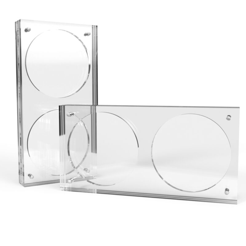 2.5 inch x 4mm Challenge Coin Acrylic 2 Coin Display Case Holder - Image 2