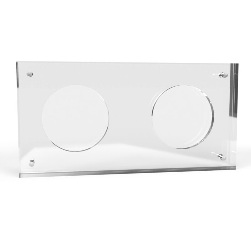 Bespoke 2 Coin Acrylic Display Holder Case 75mm x 150mm - Image 4