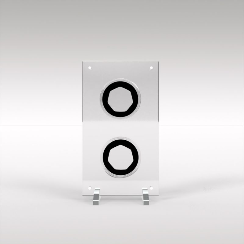 2 Coin Acrylic Display - Choose your coin size