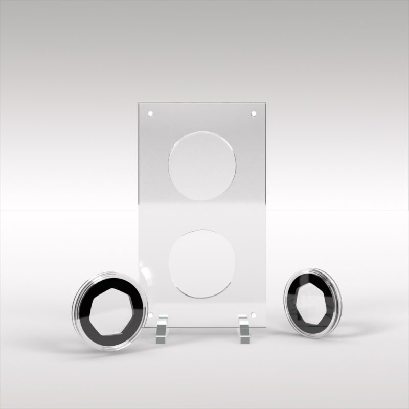 2 Coin Acrylic Display - Choose your coin size - Image 2