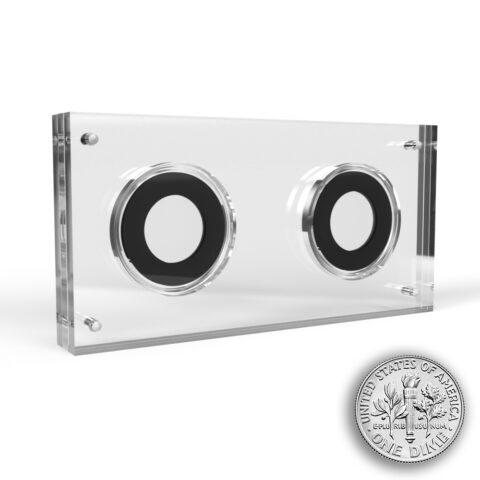 US Dime Acrylic 2 Coin Display Case Holder