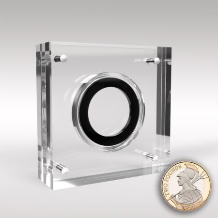 £2 Pound 28.4mm Royal Mint Coin Acrylic Coin Display Case Holder