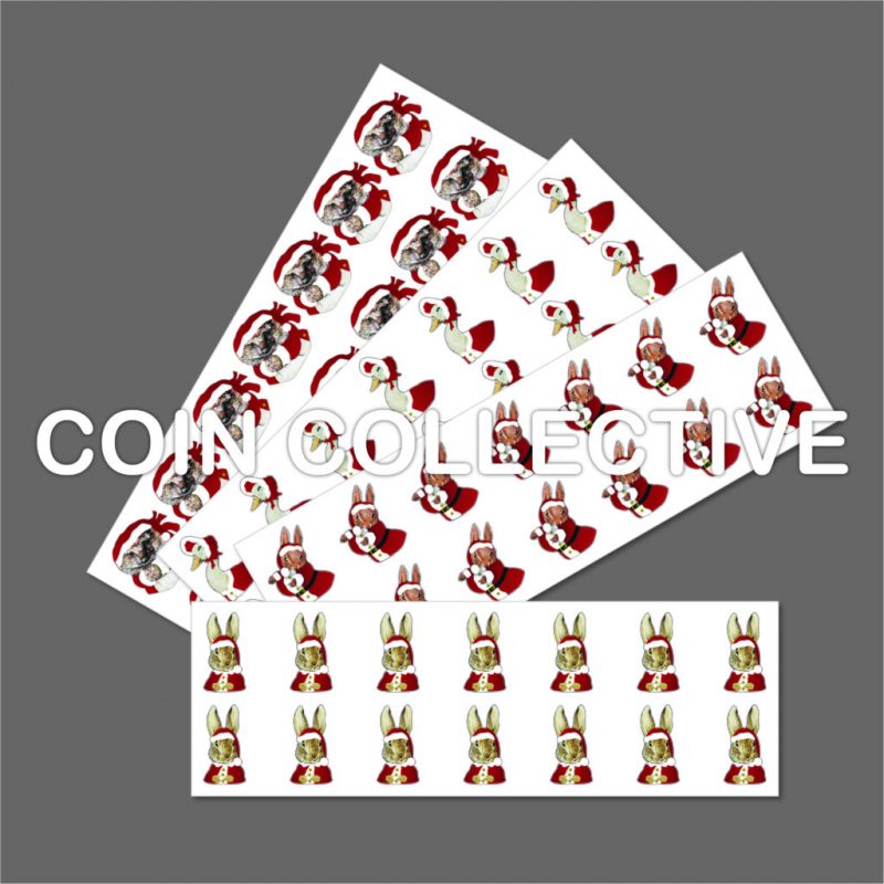 Beatrix Potter 2016 Christmas Decal Stickers, 50p Bumper Pack