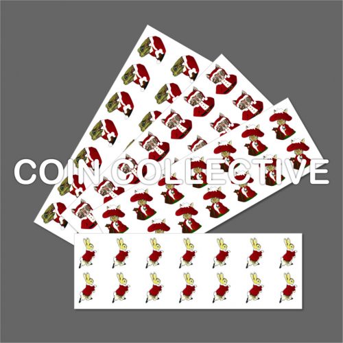 Beatrix Potter 2017 Christmas Decal Stickers, 50p Bumper Pack