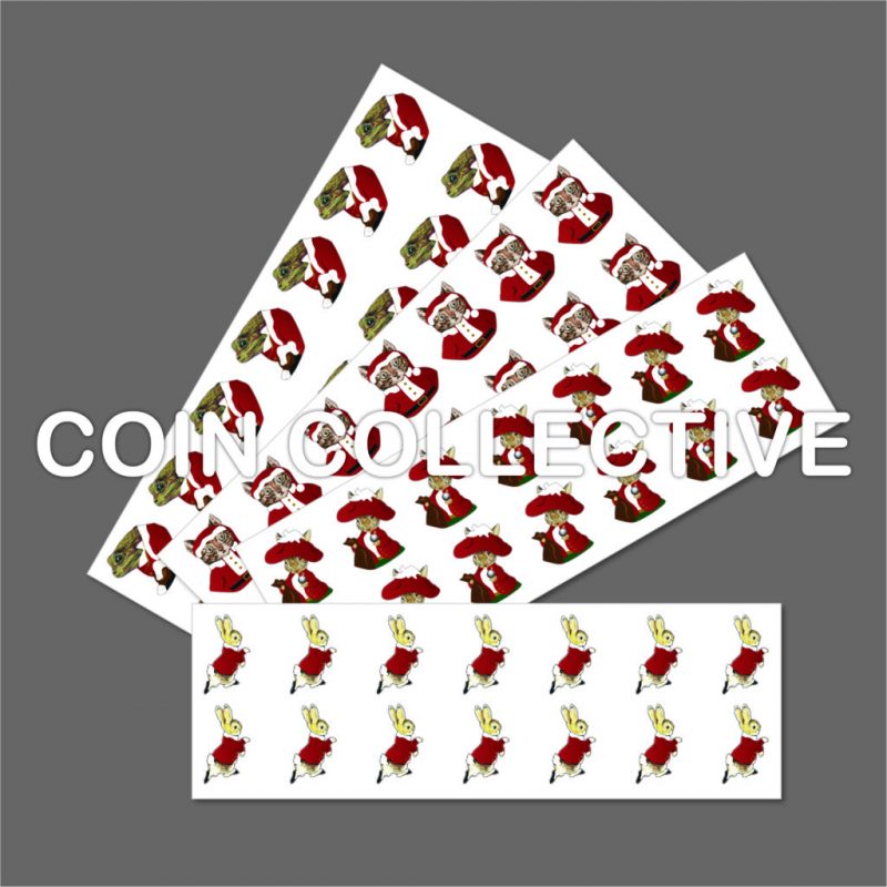 Beatrix Potter 2017 Christmas Decal Stickers, 50p Bumper Pack