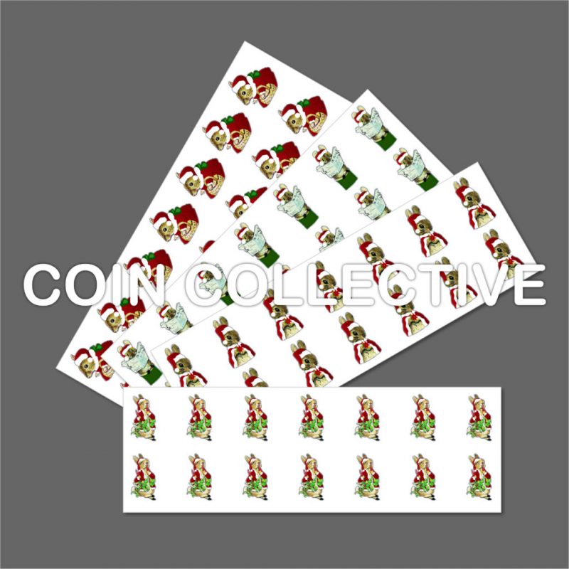 Beatrix Potter 2018 Christmas Decal Stickers, 50p Bumper Pack