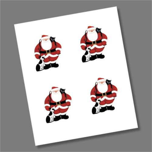 Gibraltar Father Christmas 50p Coin 2019 Coloured Decal Stickers