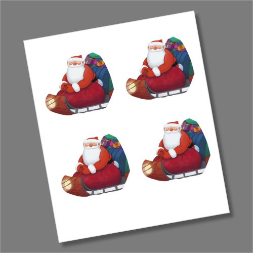 BIOT Father Christmas 50p Coin 2020 Coloured Decal Stickers