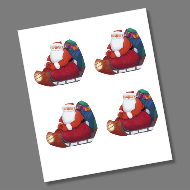 BIOT Father Christmas 50p Coin 2020 Coloured Decal Stickers