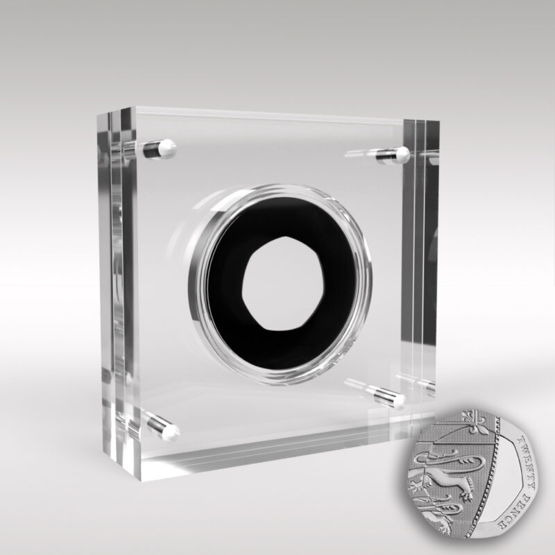 20p 21.4mm Royal Mint Coin Acrylic Coin Display Case Holder