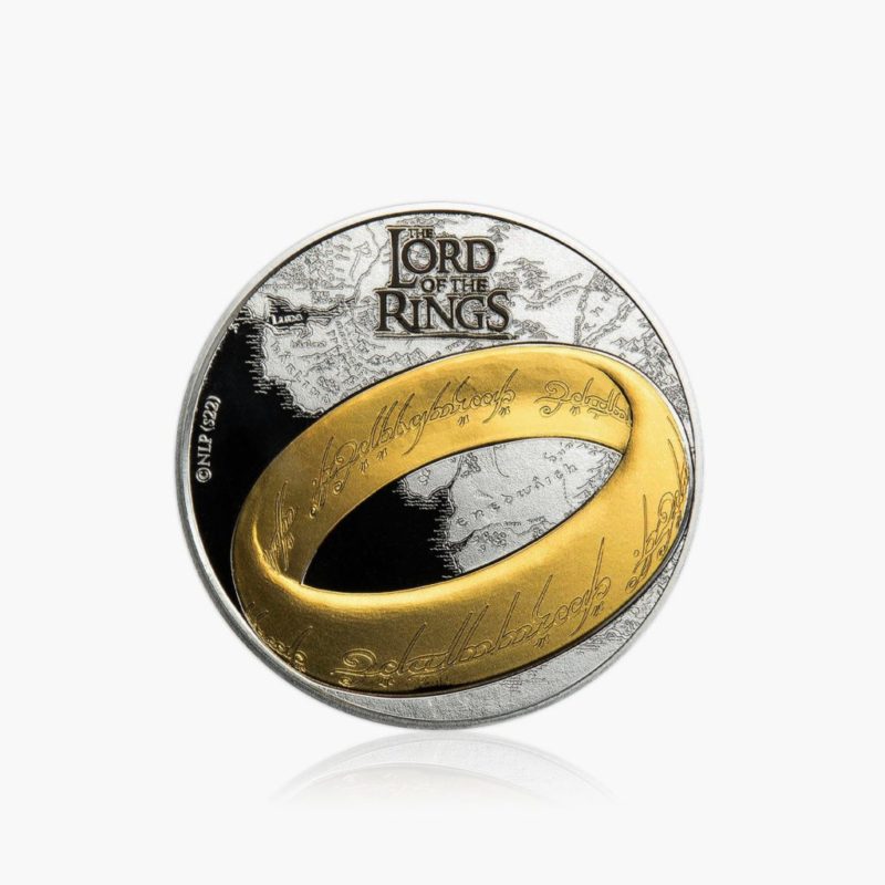 The Lord of the Rings Silver Plated Coin and Perspex Coin Display Stand - Image 2