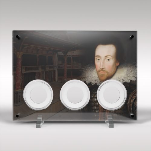 3 Coin William Shakespeare Two Pound Display