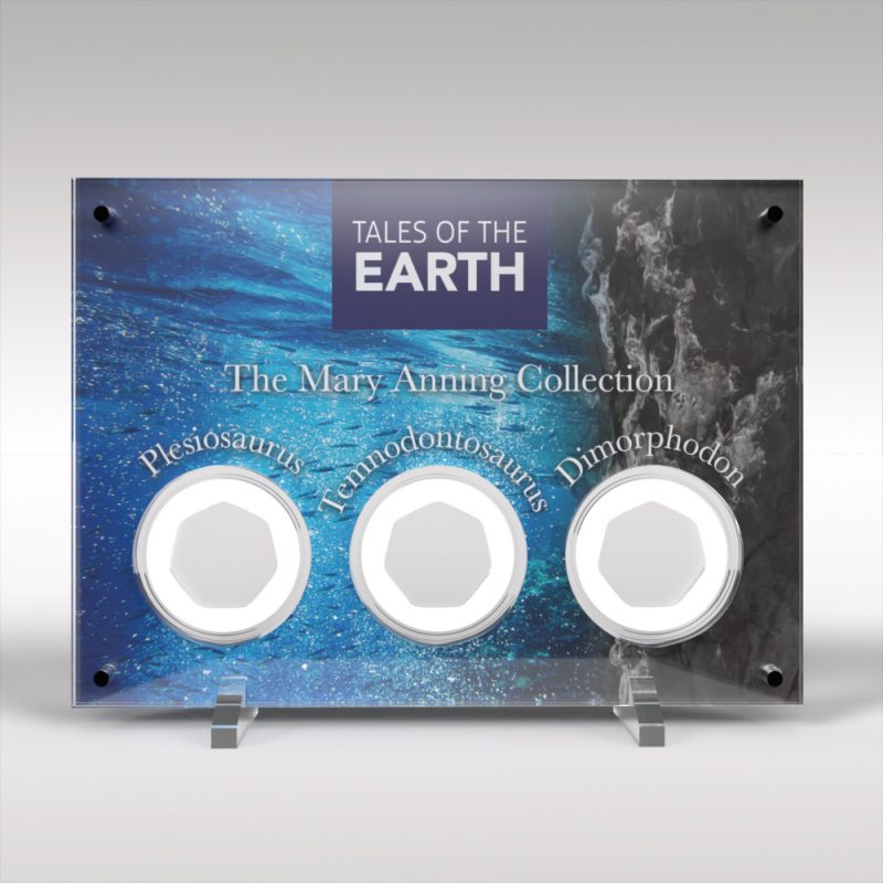 Tales of the Earth Mary Anning Collection 50p 3 Coin Display