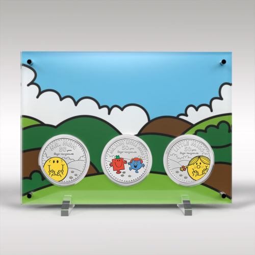 Mr Men Little Miss Five Pound Collection 3 Coin Display and Coins