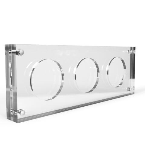 1.75 inch x 4mm Challenge Coin Acrylic 3 Coin Display Case Holder