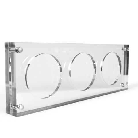 2 inch x 4mm Challenge Coin Acrylic 3 Coin Display Case Holder