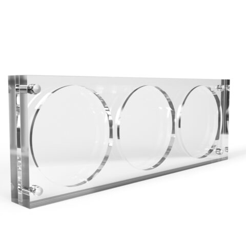 2.5 inch x 4mm Challenge Coin Acrylic 3 Coin Display Case Holder