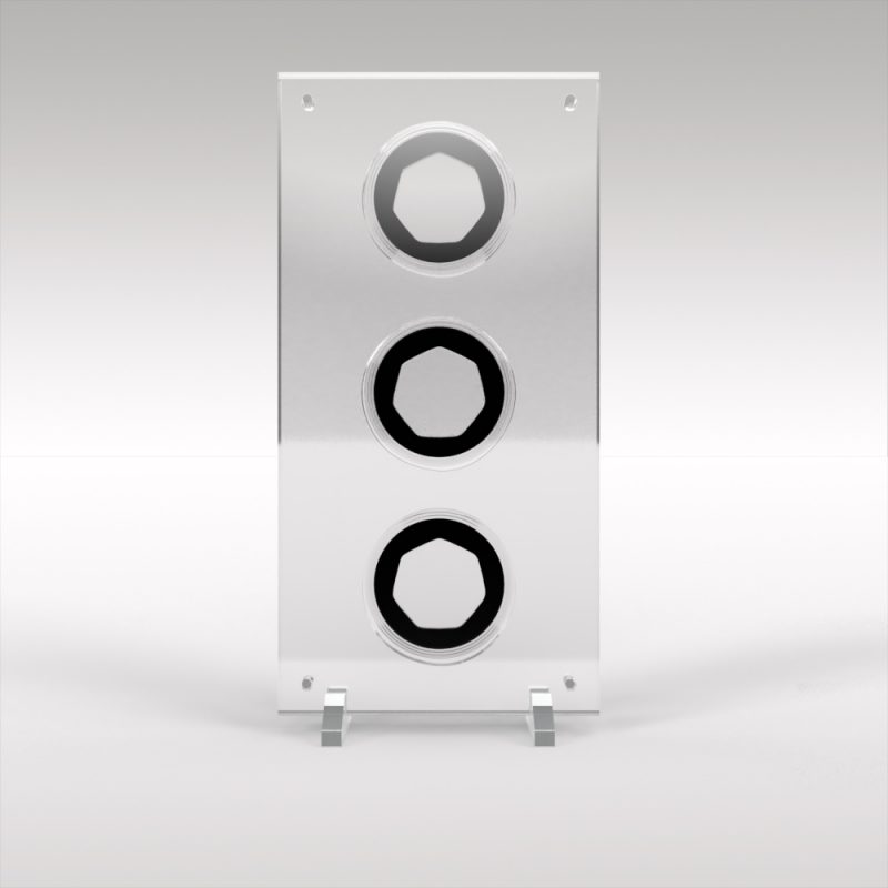 3 Coin Acrylic Display - Choose your coin size