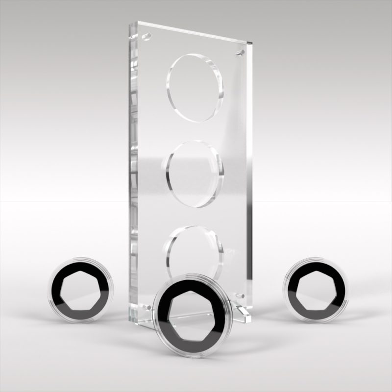 3 Coin Acrylic Display - Choose your coin size - Image 2