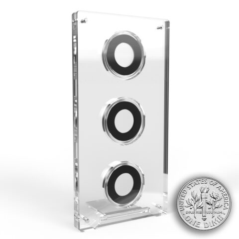 US Dime Acrylic 3 Coin Display Case Holder