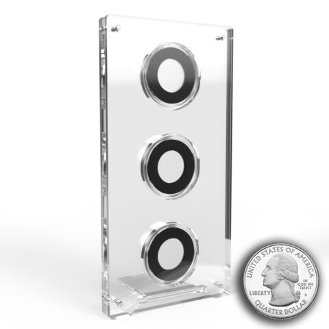 US Quarter Dollar Acrylic 3 Coin Display Case Holder