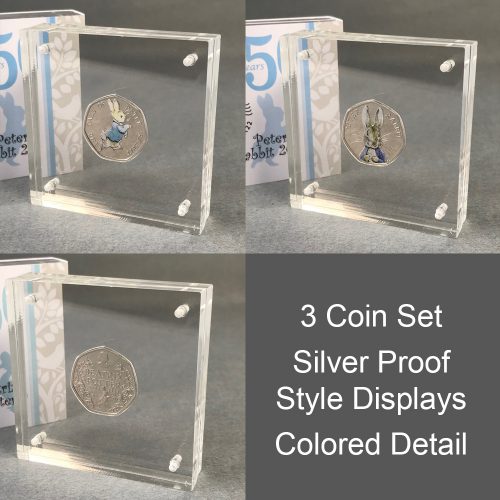 Peter Rabbit 2016, 2017 and Beatrix Potter 50p Coin - 3 Coin Set