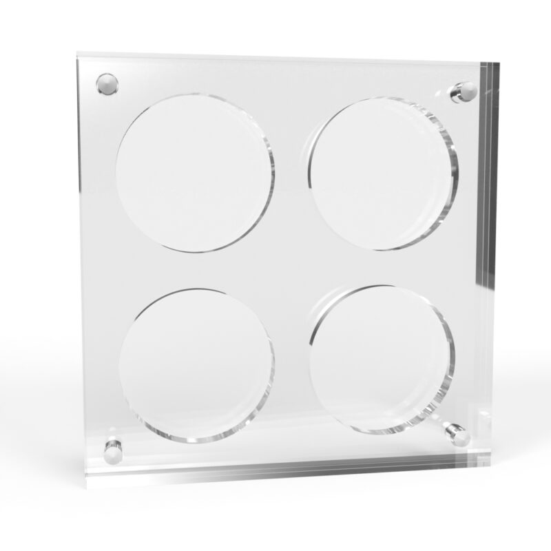 1.75 inch x 4mm or 6mm Challenge Coin Acrylic 4 Coin Display Case Holder - Image 3