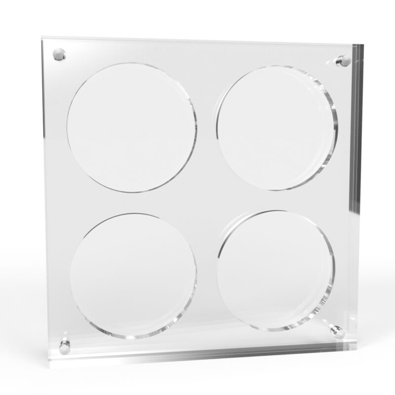 2.5 inch x 4mm or 6mm Challenge Coin Acrylic 4 Coin Display Case Holder - Image 3