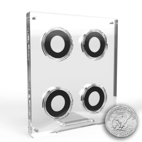 US Dollar Acrylic 4 Coin Display Case Holder