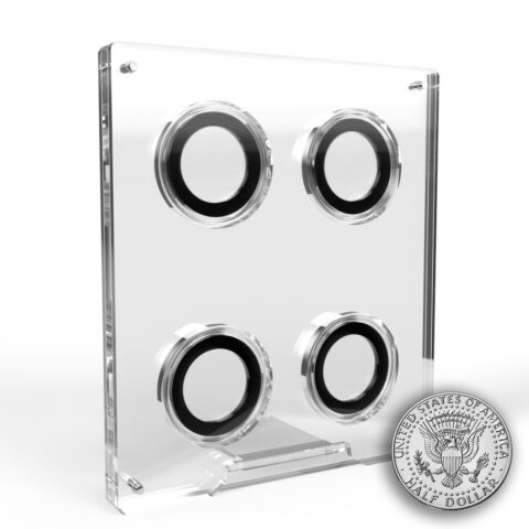 US Half Dollar Acrylic 4 Coin Display Case Holder