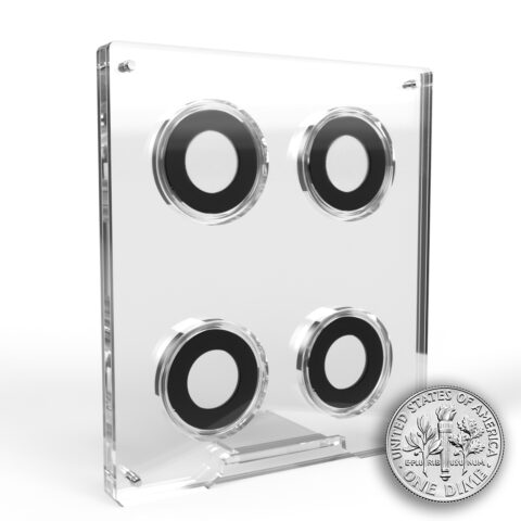 US Dime Acrylic 4 Coin Display Case Holder