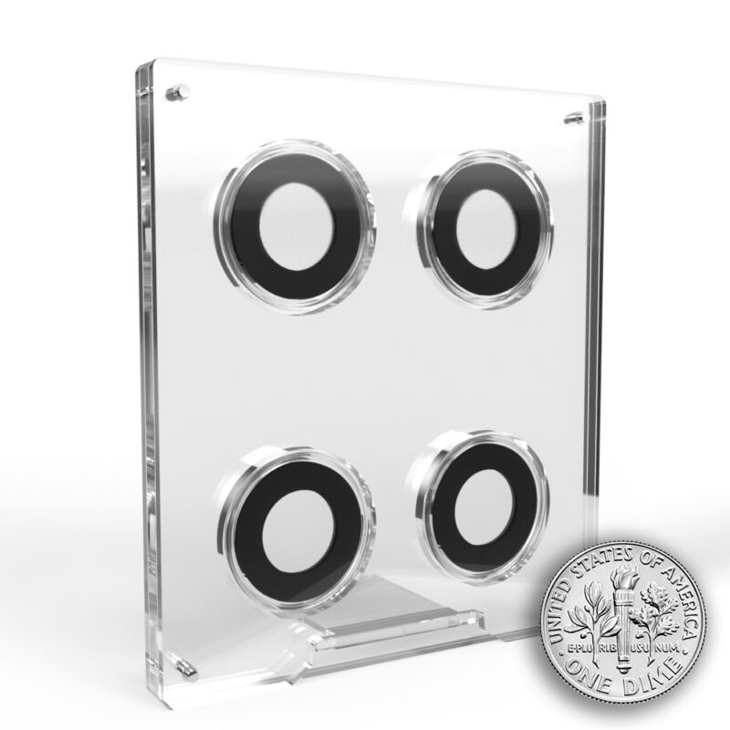US Dime Acrylic 4 Coin Display Case Holder