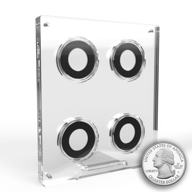 US Quarter Dollar Acrylic 4 Coin Display Case Holder