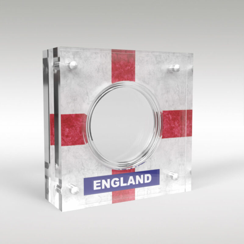 Pride of England 2023 £5 Brilliant Uncirculated Coin in Acrylic Coin Display Case Holder - Image 2