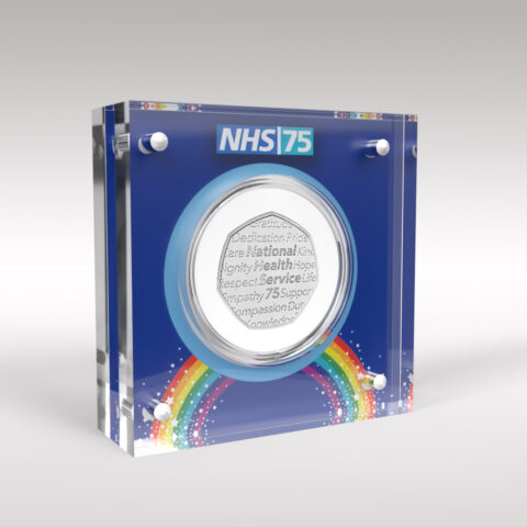75 Years of the NHS 50p Coin with Perspex Display Case Holder