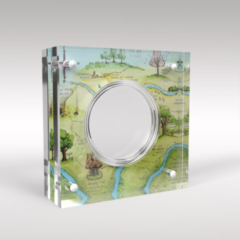Winnie the Pooh Five Pound Coin 100 Acre Wood Coin Acrylic Coin Display