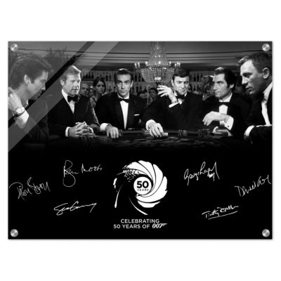 Signed James Bond Casino Print Wall Art Acrylic Print