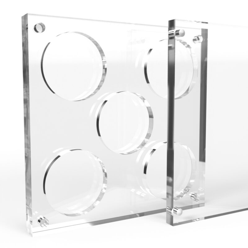 1.75 inch x 4mm or 6mm Challenge Coin Acrylic 5 Coin Display Case Holder - Image 2