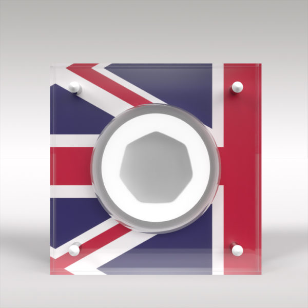 Royal Mint 50p Coin Acrylic Capsule Display Case Union Jack