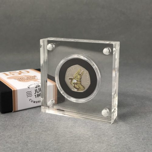 Squirrel Nutkin BU 50p Coin 2016 Beatrix Potter, Silver Proof Style Display