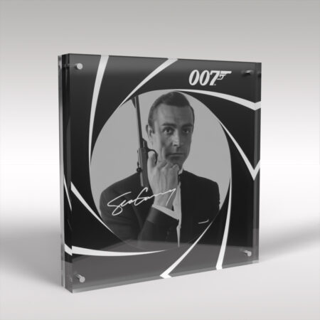 Sean Connery 007 James Bond Acrylic Art Display Block