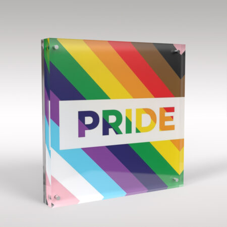Pride 50p Coin AcrylicArt Display Block