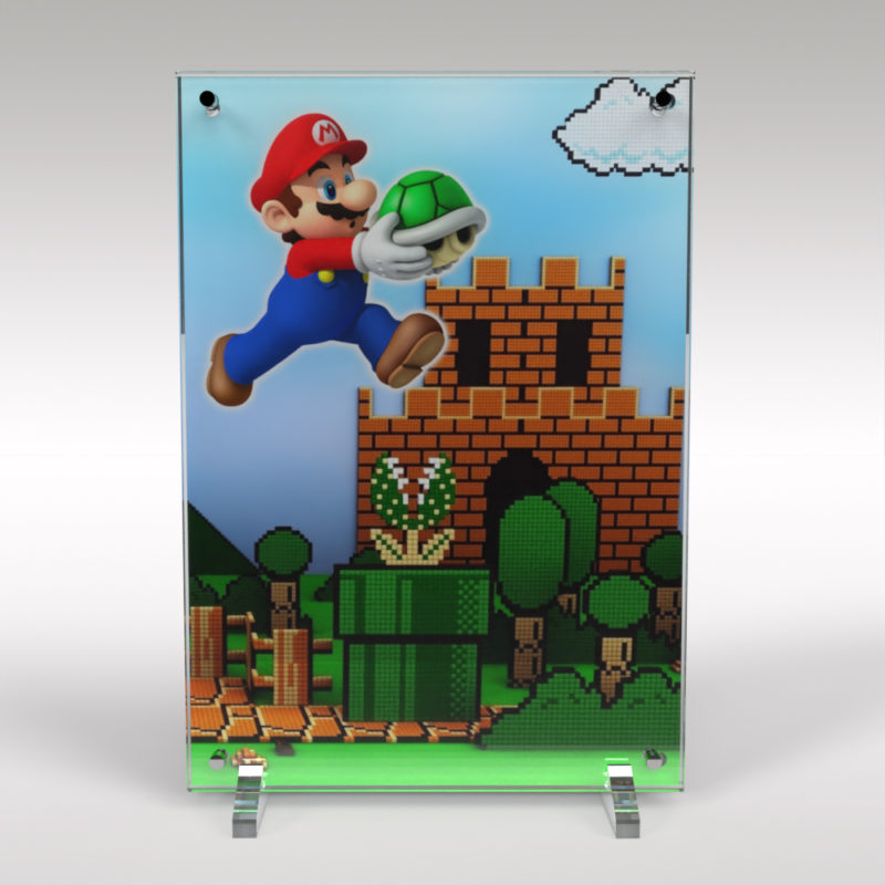 Super Mario Bros Retro Gaming Poster Print AcrylicArt Display - Image 2