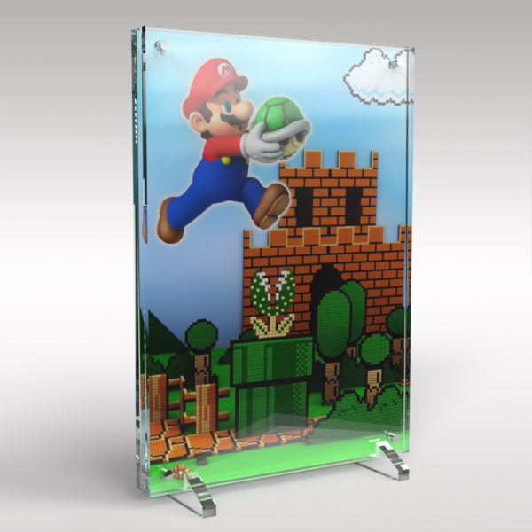 Super Mario Bros Retro Gaming Poster Print AcrylicArt Display