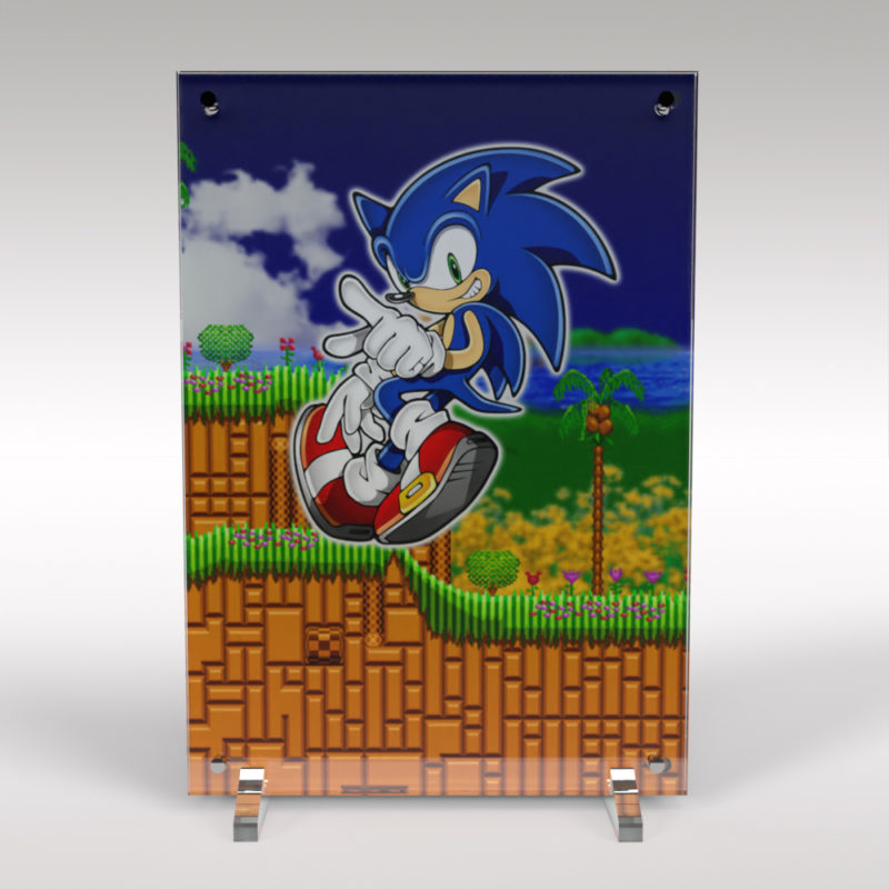 Sonic The Hedgehog Retro Gaming Poster Print AcrylicArt Display - Image 2