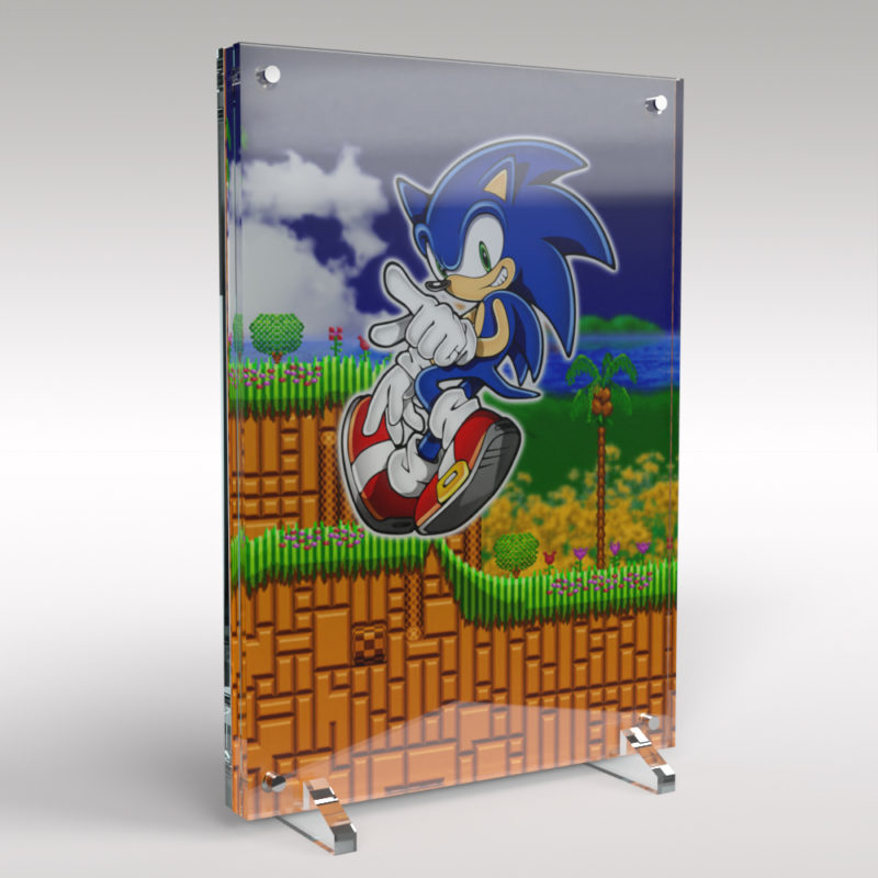 Sonic The Hedgehog Retro Gaming Poster Print AcrylicArt Display